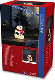 Konstsmide LED Kunststoffschneemann, 4 warm weiße 