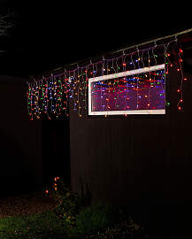KONSTSMIDE LED-Lichtervorhang, transparent, Dioden 
