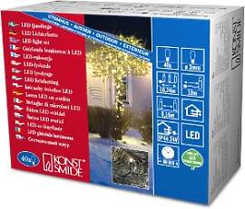 Konstsmide Micro LED Lichterkette, 40 warm weiße