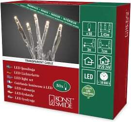 Konstsmide Micro LED Lichterkette, 50 warm weiße