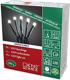 Konstsmide Micro LED Lichterkette, gefrostet,