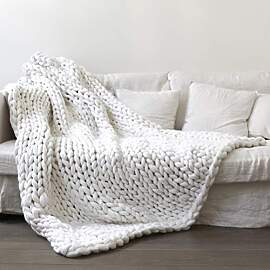 Koowaa Gemütliche Chunky gestrickte Decke