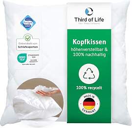 Kopfkissen 80x80 VERDA, Made in Germany, 100%