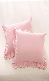 Kopfkissenbezug Kissenbezüge mit Saum Rüschen