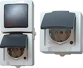 Kopp 138556008 Nautic Steckdose und Schalter