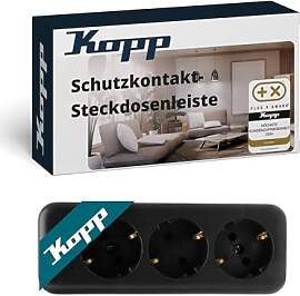 Kopp 3-Fach Schutzkontakt-Steckdosenleiste in