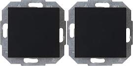 Kopp Athenis Kreuzschalter, IP20, schwarz, matte