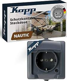 Kopp NAUTIC 1-fach Schutzkontakt-Steckdose mit