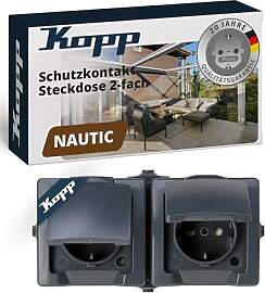 Kopp NAUTIC 2-fach Schutzkontakt-Steckdose mit