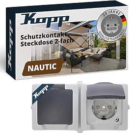 Kopp NAUTIC 2-fach Schutzkontakt-Steckdose mit