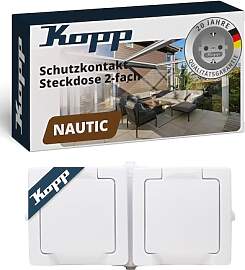 Kopp NAUTIC 2-fach Schutzkontakt-Steckdose mit