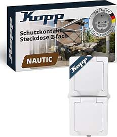 Kopp NAUTIC 2-fach Schutzkontakt-Steckdose mit