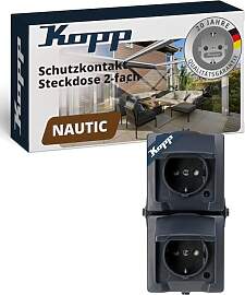 Kopp NAUTIC 2-fach Schutzkontakt-Steckdose mit