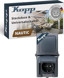 Kopp NAUTIC Wechselschalter-Steckdosen-Kombination 
