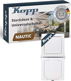 Kopp NAUTIC Wechselschalter-Steckdosen-Kombination 