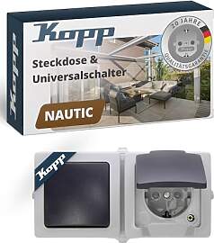 Kopp NAUTIC Wechselschalter-Steckdosen-Kombination 
