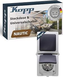 Kopp NAUTIC Wechselschalter-Steckdosen-Kombination 