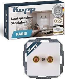 Kopp PARIS Lautsprecher-Steckdose in Arktis-Weiß