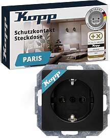 Kopp Paris Schutzkontakt-Steckdose, 1-fach, mit