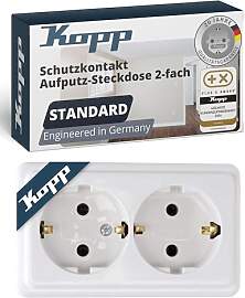 Kopp STANDARD 2-fach Schutzkontakt-Steckdose in