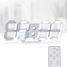 KOSUMOSU Digitaluhr 3D LED Wanduhr 9.7 Zoll,
