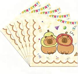 Kotkiddy 40 Capybara Servietten 33x33cm Kapibara