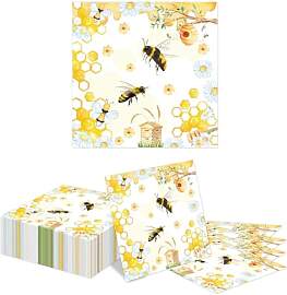 Kotkiddy 40pcs Cocktail Servietten Papier Bienen