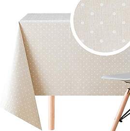 KP HOME Creme Abwischbar Tischdecke Quadrat 140