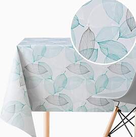 KP Home Vinyl Tischdecke Abwaschbar Türkis