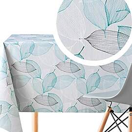KP Home Vinyl Tischdecke Abwaschbar Türkis