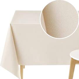 KP HOME Wachstuchtischdecke mit Strichmuster Beige 