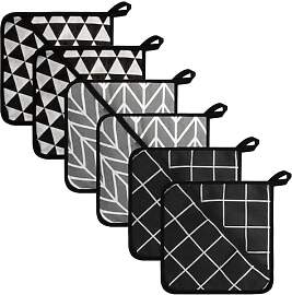 KQDRAVINE Hitzebeständige Topflappen Set, 18 x 18 