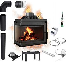 KRATKI Kamineinsatz Holzofen Gusseisen Simple