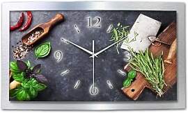Kreative Feder 3D Designer-Wanduhr Kräuter Küche 