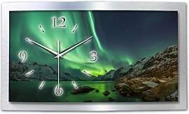 Kreative Feder 3D Designer-Wanduhr Polarlicht in