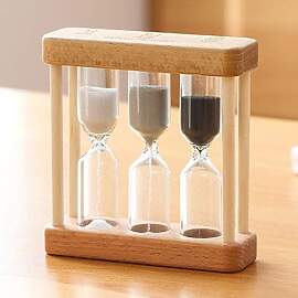 Kreative Sanduhr aus Holz, 1/3/5 Minuten, Sanduhr, 