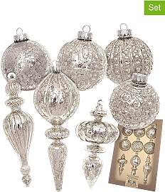 Krebs Glas Lauscha - 9tlg. Set: Christbaumschmuck