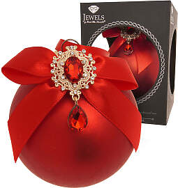 Krebs Glas Lauscha - Christbaumkugel in Rot - Ø 8 