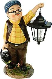 Kremers Schatzkiste Gartenfigur Opa Hans mit