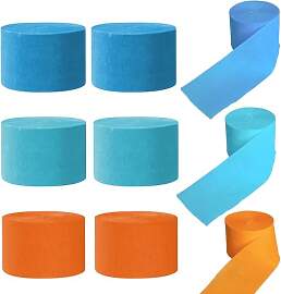 Krepppapier 6 Rollen 150 m, Kreppband Satz von