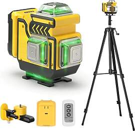 Kreuzlinienlaser mit Stativ - cjumel 4 x 360°