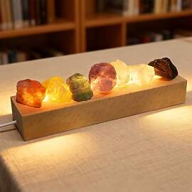 Kristall Stein Lampe, Kristallkugel Nachtlicht 7