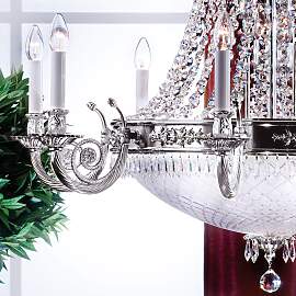 Kronleuchter EMPIRE CRYSTAL, 20-flammig, altsilber