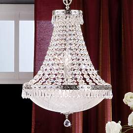 Kronleuchter EMPIRE CRYSTAL, 6-flammig, altsilber