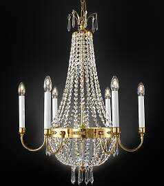 Kronleuchter EMPIRE CRYSTAL, gold, 62cm