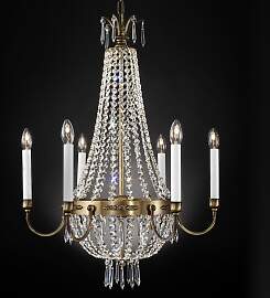 Kronleuchter EMPIRE CRYSTAL, patina, 62cm