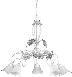 Kronleuchter Marilena Silber/Weiß max. 6 Watt