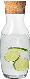 Krosno - Wasserkaraffe mit Kork Deckel aus Glas