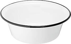 Krüger Schüssel Weiss, 32 cm, Weiß-schwarz