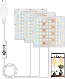 Kryvella Pflanzenlampe LED Vollspektrum, 3-Kopf